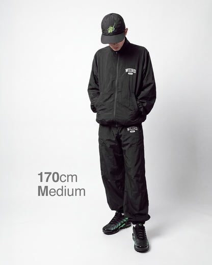 COLLEGE LOGO Nylon Pants — GLOW EDITION [Black]