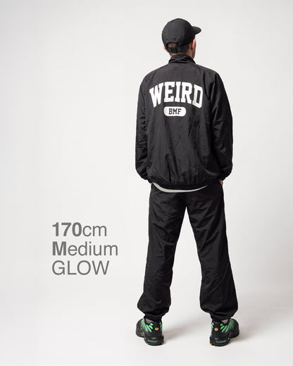 COLLEGE LOGO Nylon Pants — GLOW EDITION [Black]