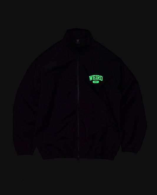 COLLEGE LOGO Nylon Jacket — GLOW EDITION [Black]