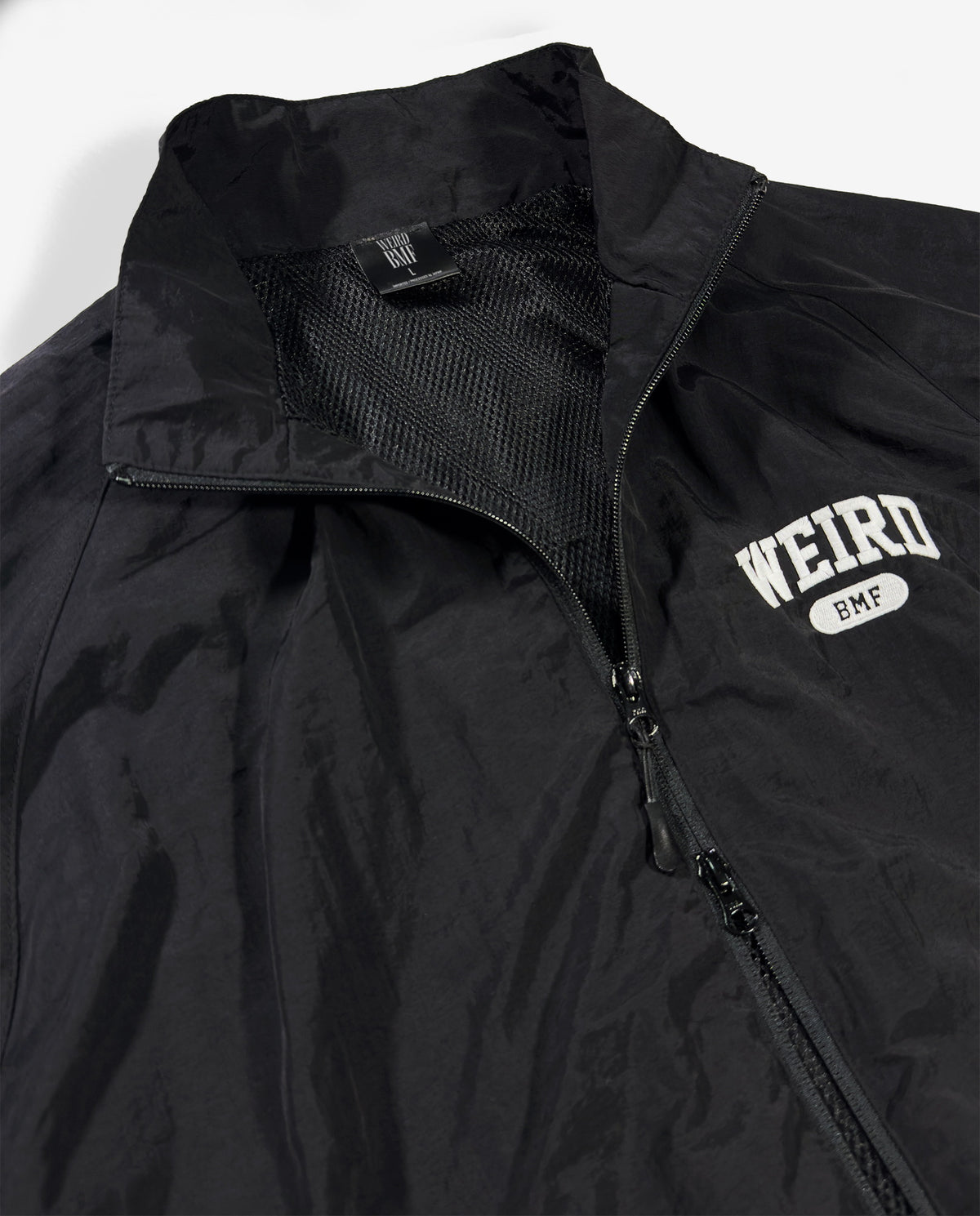 COLLEGE LOGO Nylon Jacket — GLOW EDITION [Black]