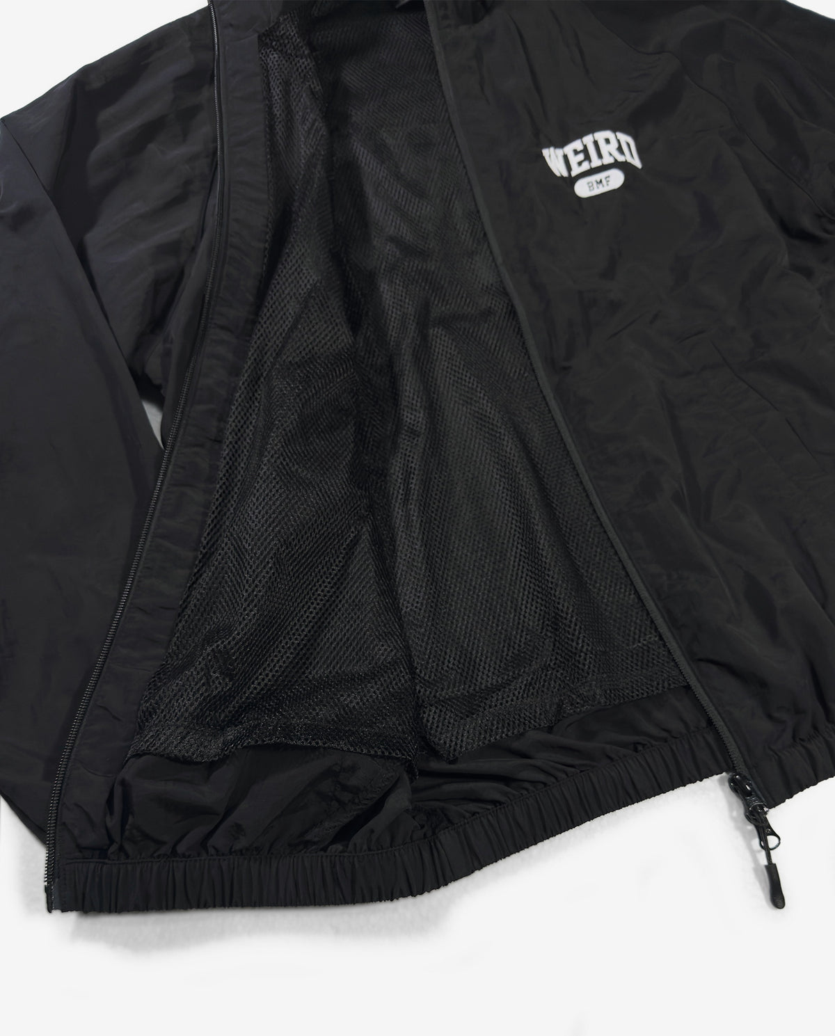 COLLEGE LOGO Nylon Jacket — GLOW EDITION [Black]