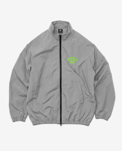 COLLEGE LOGO Nylon Jacket [Gray × Neon Green]
