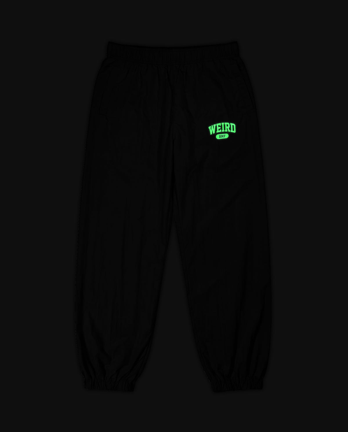 COLLEGE LOGO Nylon Pants — GLOW EDITION [Black]