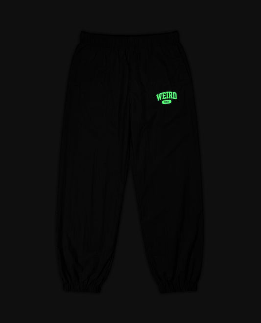 COLLEGE LOGO Nylon Pants — GLOW EDITION [Black]