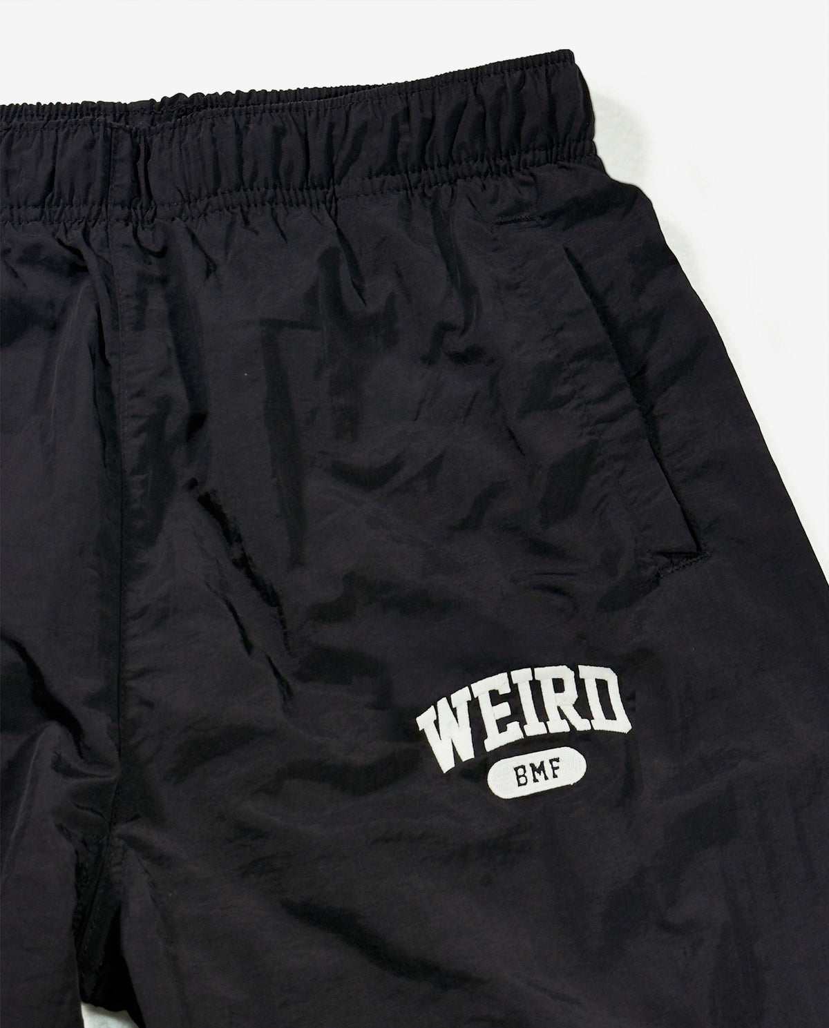 COLLEGE LOGO Nylon Pants — GLOW EDITION [Black]
