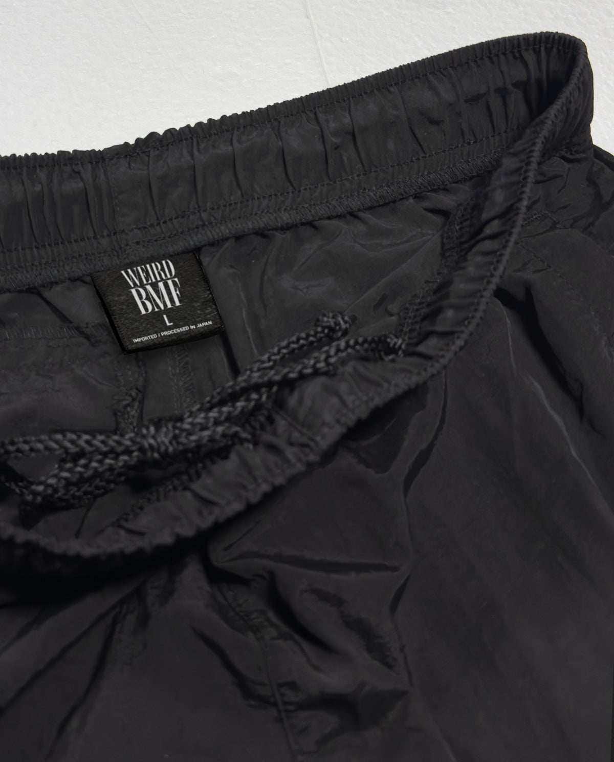 COLLEGE LOGO Nylon Pants — GLOW EDITION [Black]
