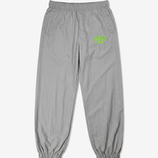 COLLEGE LOGO Nylon Pants [Gray × Neon Green]