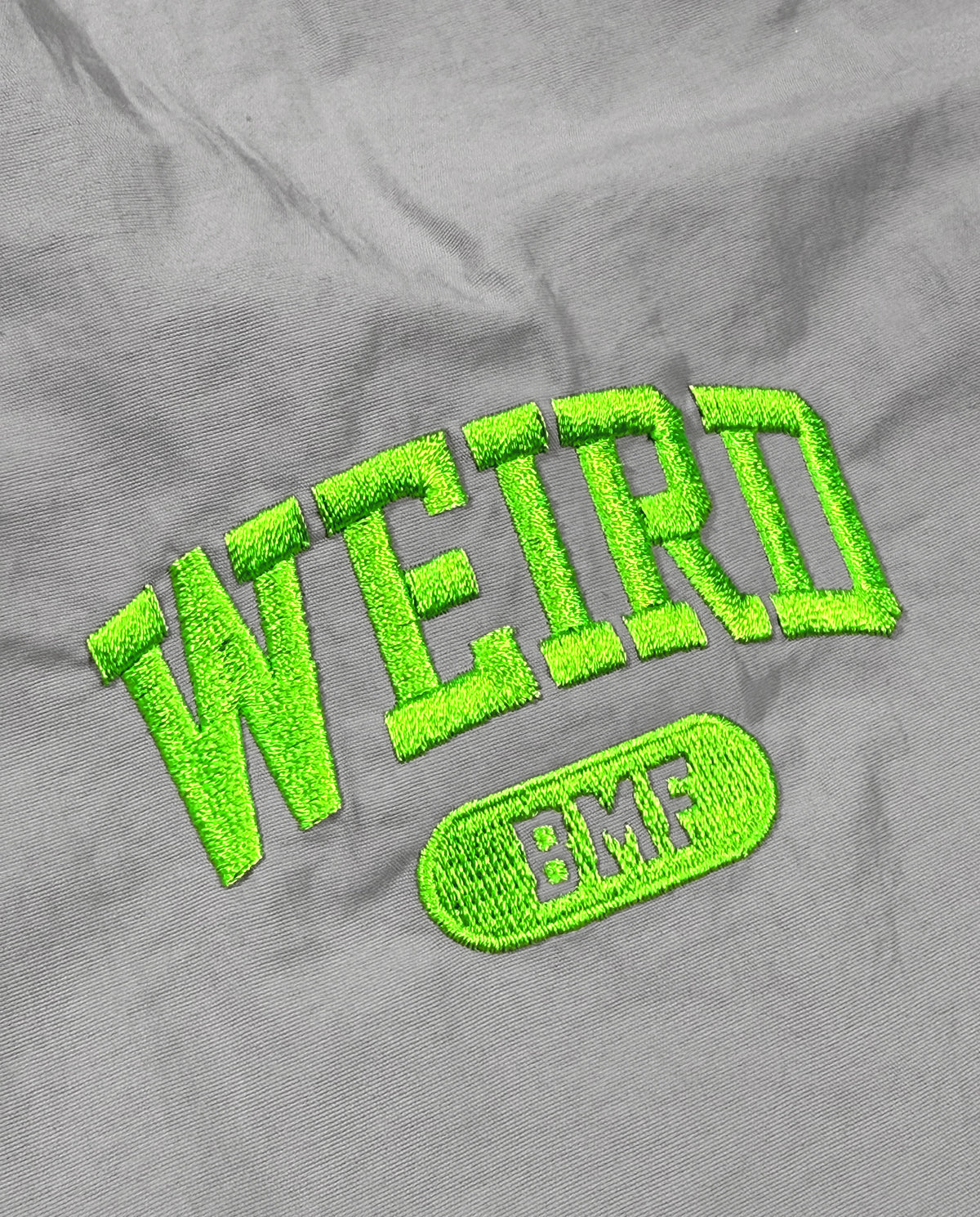 COLLEGE LOGO Nylon Pants [Gray × Neon Green]