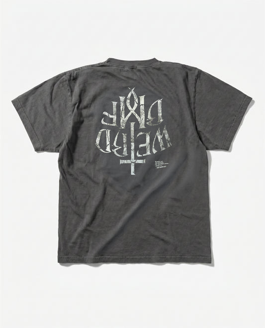 CROSS LOGO Pigment-Dye S/S T-shirt [Vintage Black]