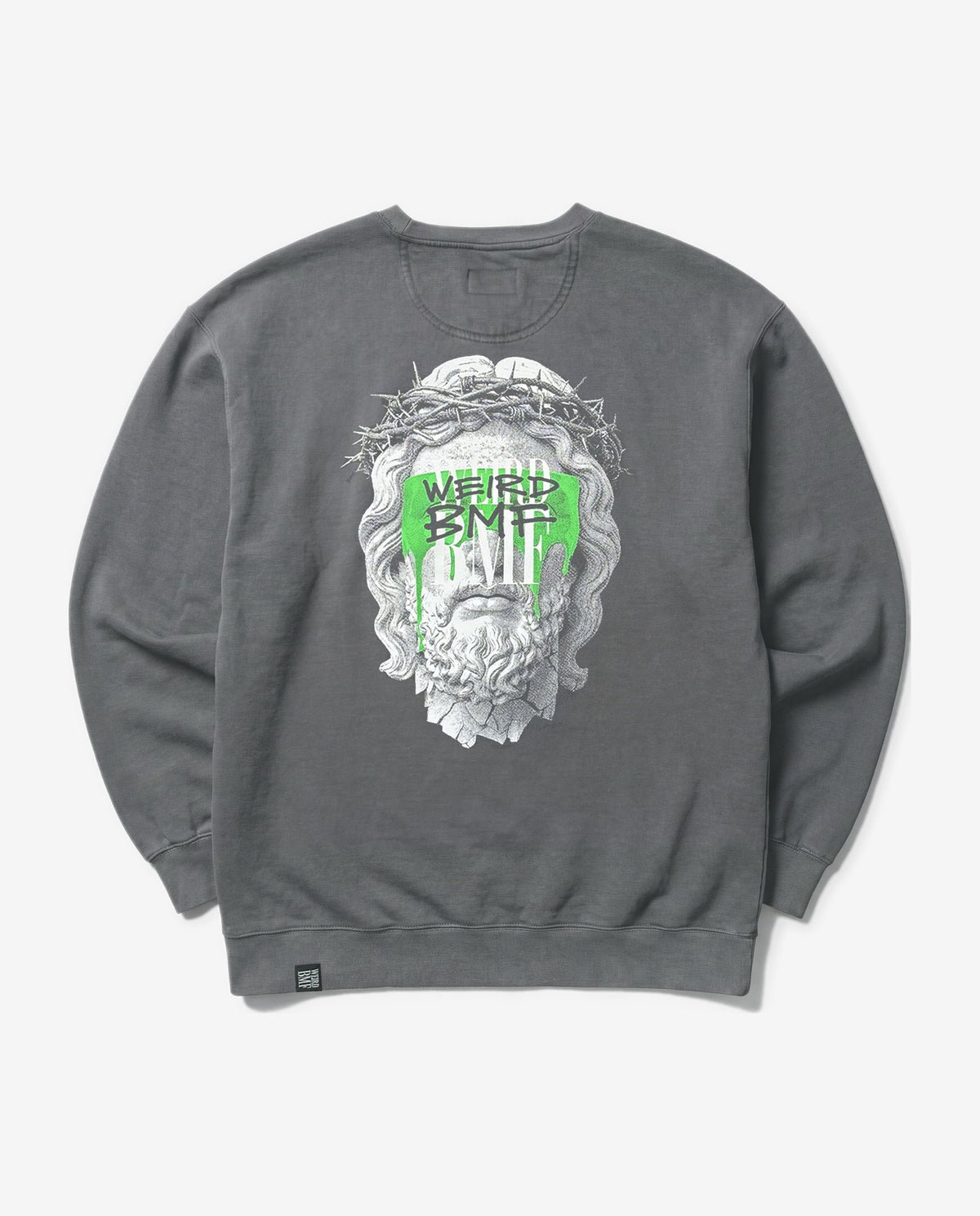JESUS Pigment-Dye Crewneck Sweatshirt — PREMIUM EDITION [Green]