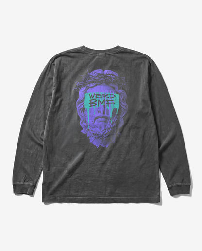 JESUS Pigment-Dye L/S T-shirt — PREMIUM EDITION [Aqua]