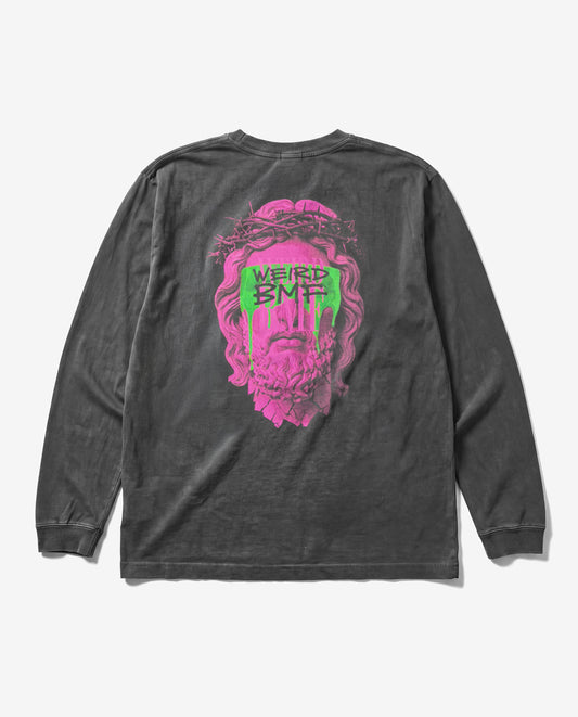 JESUS Pigment-Dye L/S T-shirt — PREMIUM EDITION [Pink]