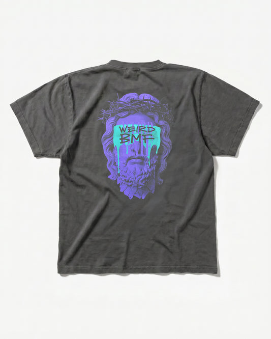 JESUS Pigment-Dye S/S T-shirt — PREMIUM EDITION [Aqua]