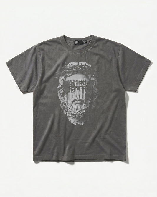 JESUS Pigment-Dye S/S T-shirt [Gray]