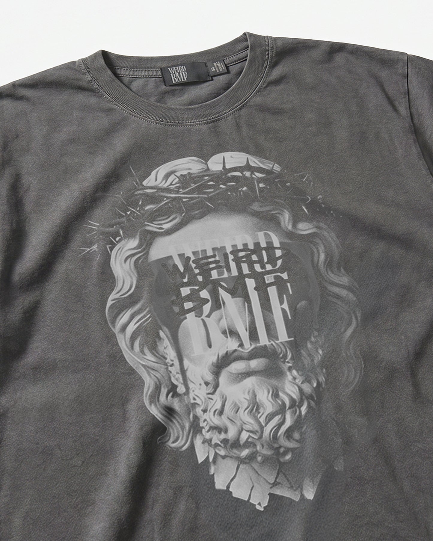 JESUS Pigment-Dye S/S T-shirt [Gray]