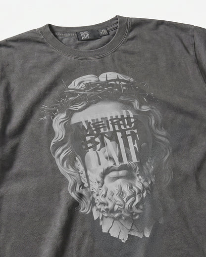 JESUS Pigment-Dye S/S T-shirt [Gray]