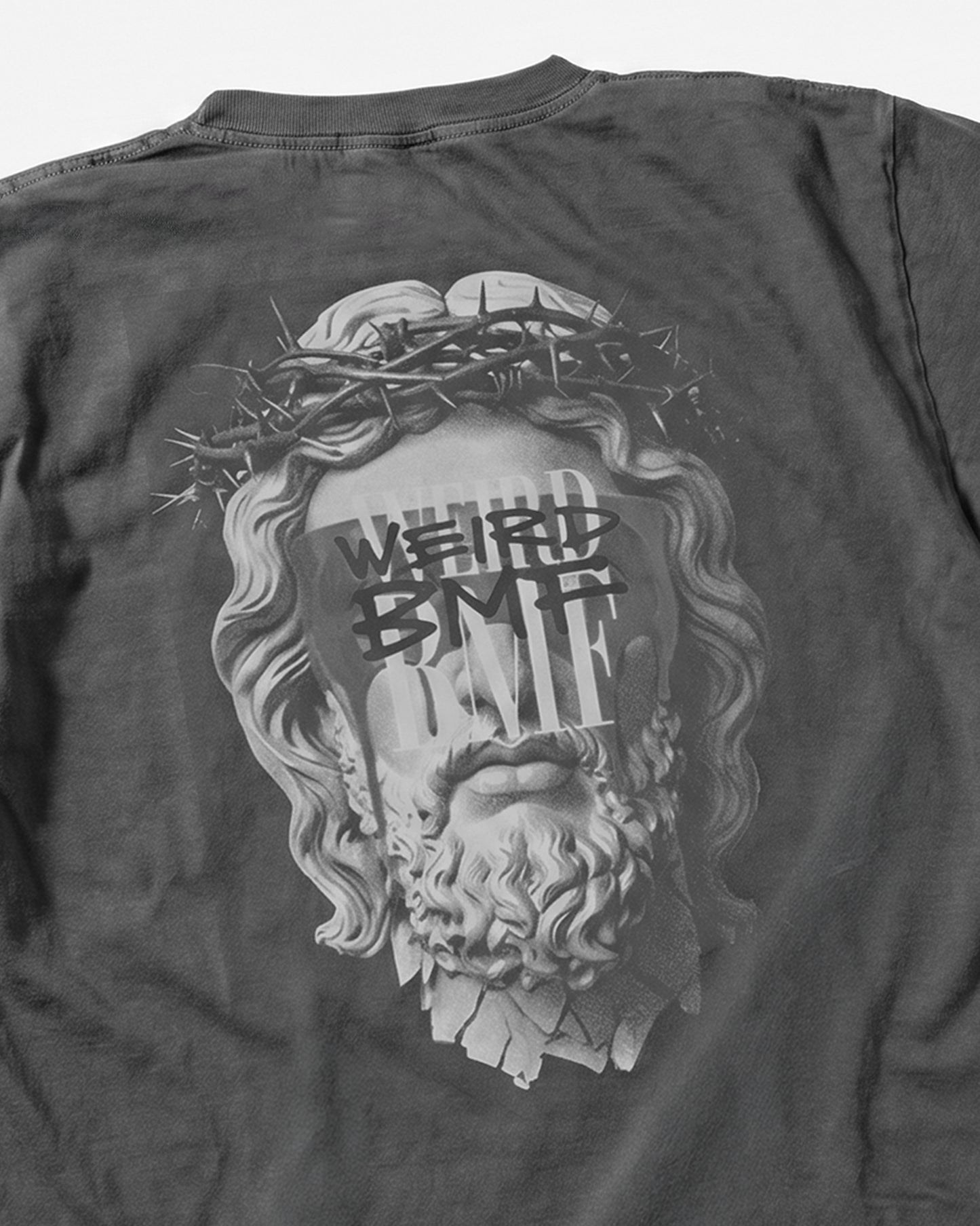 JESUS Pigment-Dye S/S T-shirt — BACK EDITION [Gray]