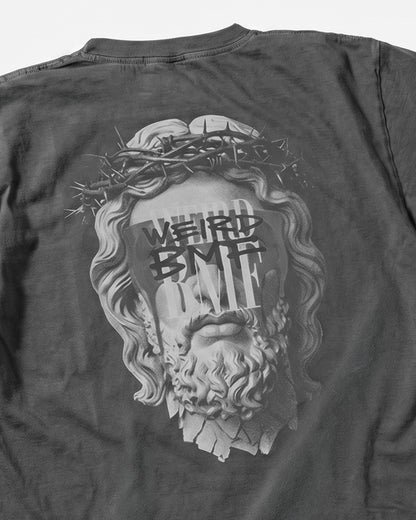 JESUS Pigment-Dye S/S T-shirt — BACK EDITION [Gray]