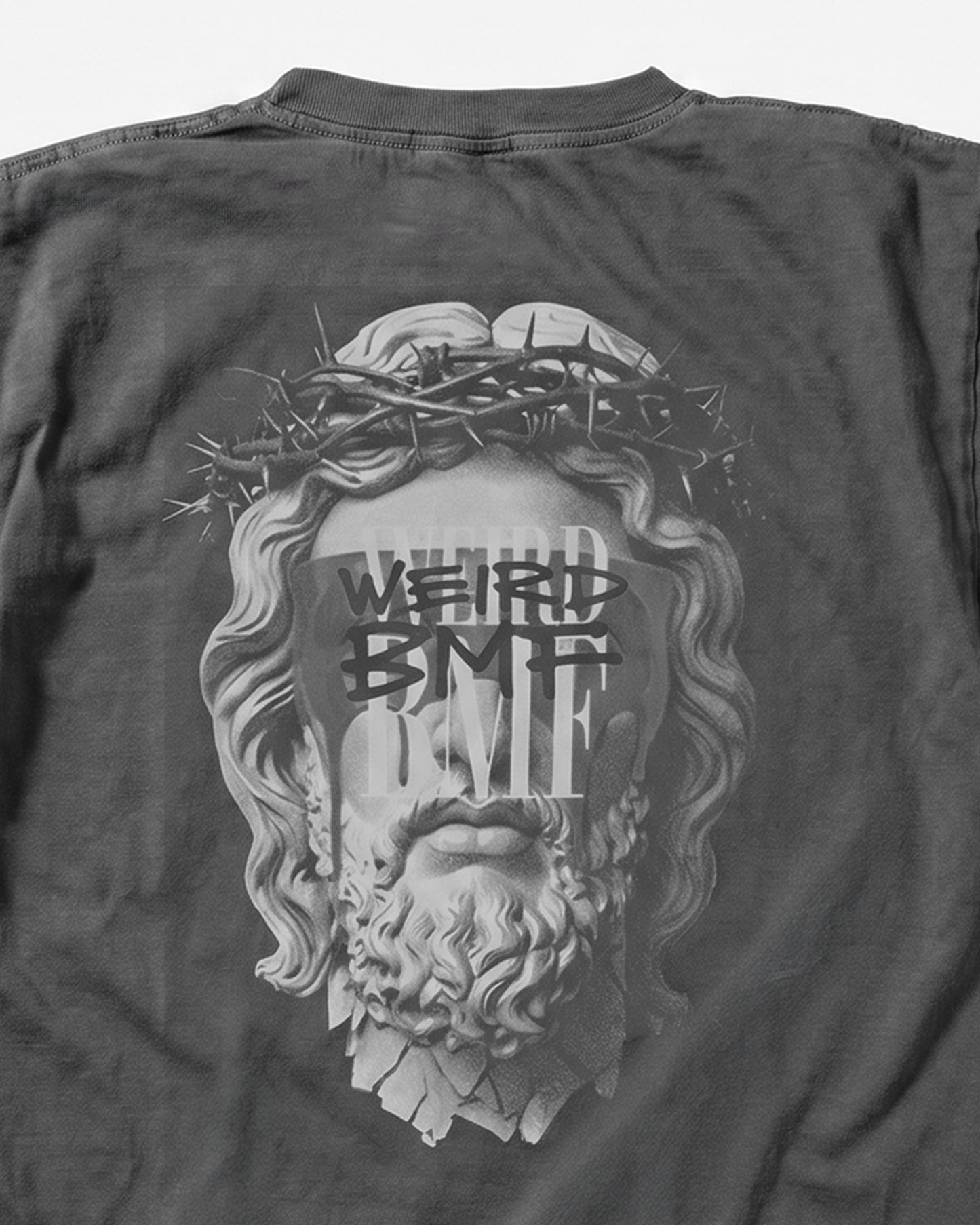 JESUS Pigment-Dye S/S T-shirt — BACK EDITION [Gray]