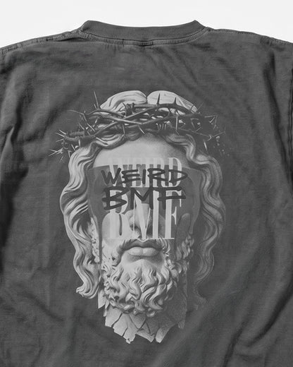 JESUS Pigment-Dye S/S T-shirt — BACK EDITION [Gray]