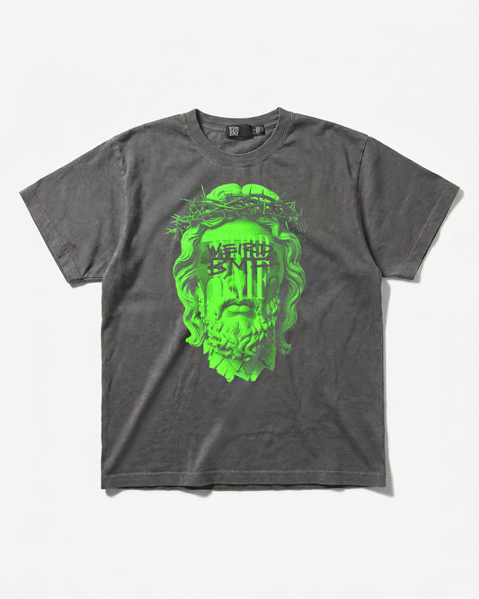 JESUS Pigment-Dye S/S T-shirt [Neon Green]