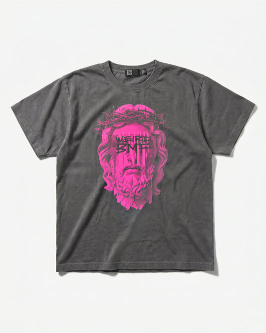 JESUS Pigment-Dye S/S T-shirt [Neon Pink]
