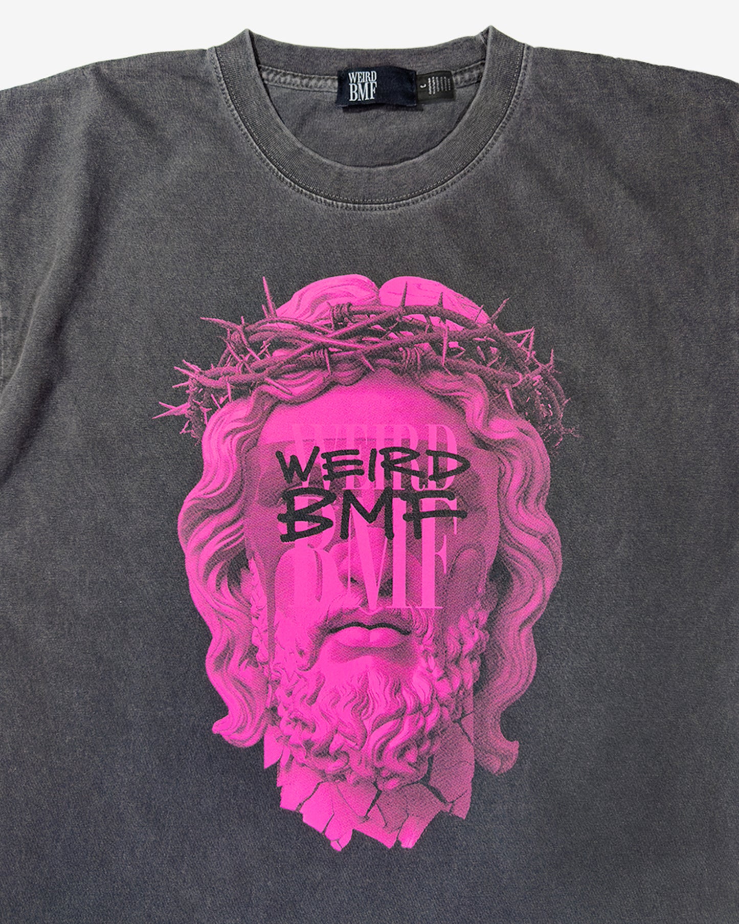 JESUS Pigment-Dye S/S T-shirt [Pink]