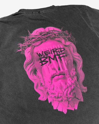 JESUS Pigment-Dye S/S T-shirt — BACK EDITION [Pink]