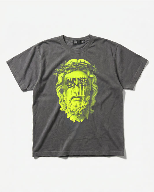 JESUS Pigment-Dye S/S T-shirt [Neon Yellow]