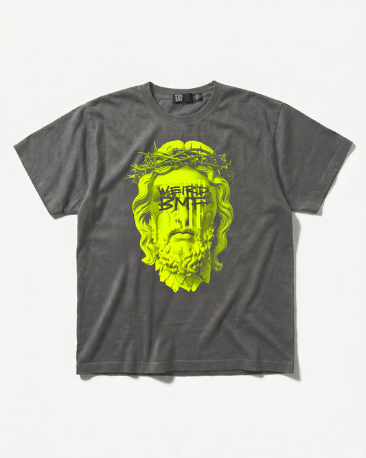 JESUS Pigment-Dye S/S T-shirt [Neon Yellow]