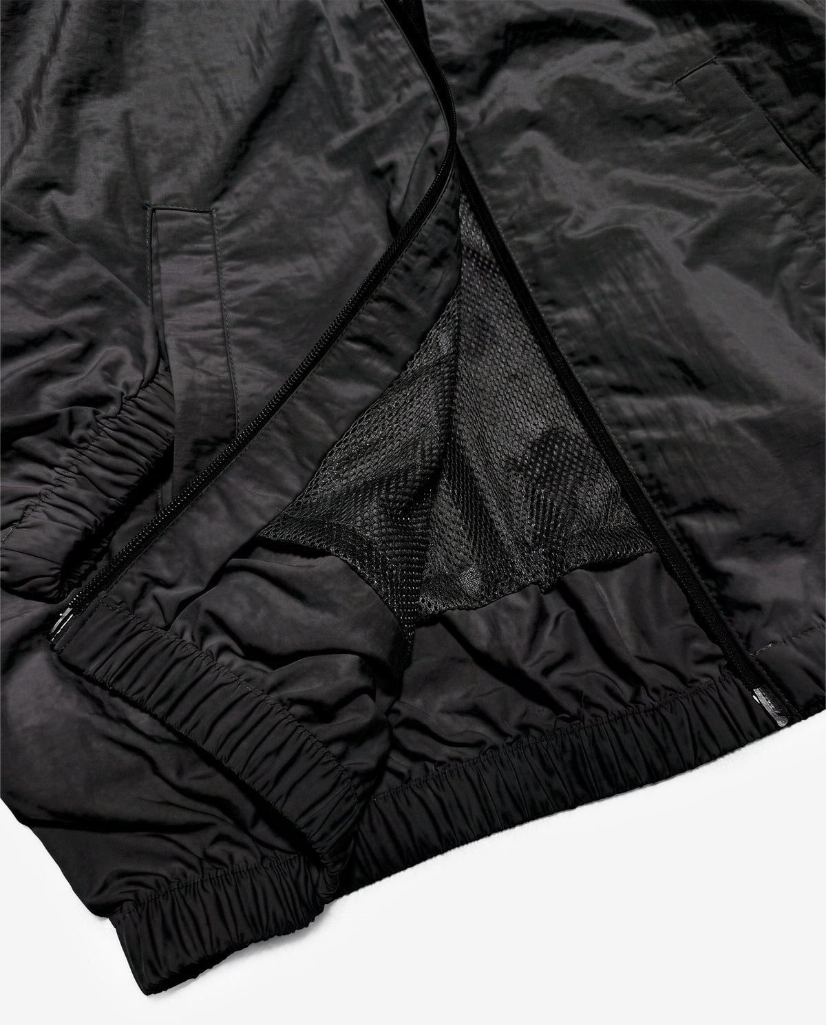 MAD WEIRD CITY Nylon Jacket [Black × White]