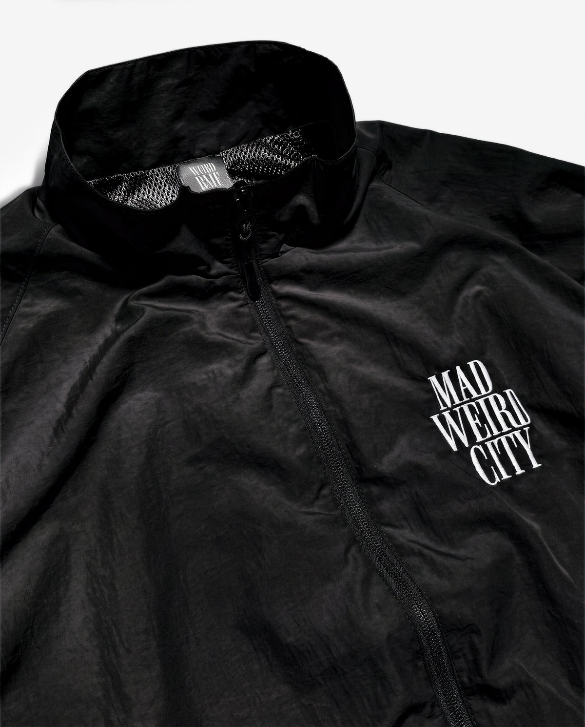 MAD WEIRD CITY Nylon Jacket [Black × White]