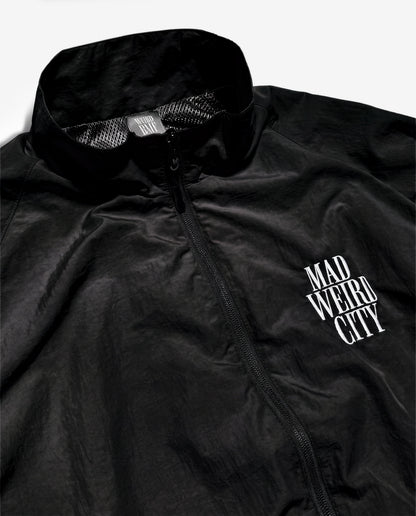 MAD WEIRD CITY Nylon Jacket [Black × White]