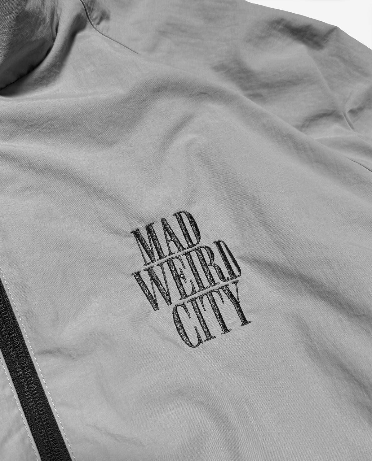 MAD WEIRD CITY Nylon Jacket [Gray × Dark Gray]