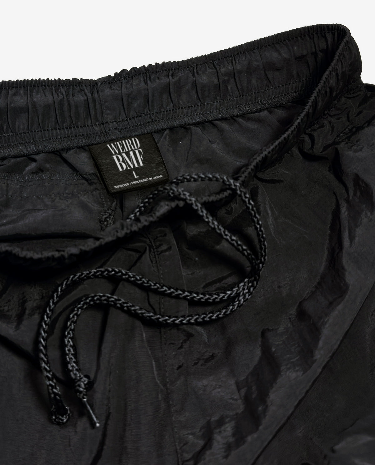 MAD WEIRD CITY Nylon Pants [Black × White]