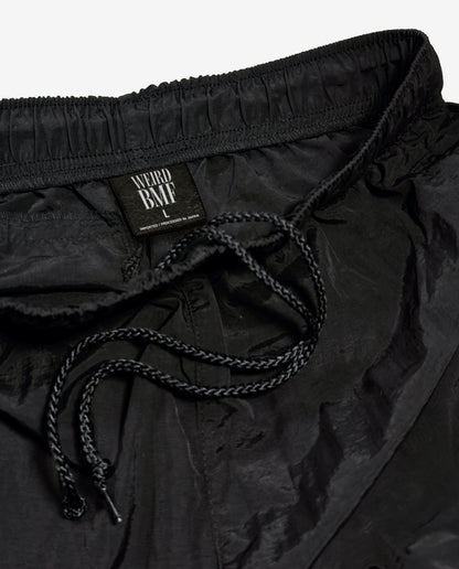 MAD WEIRD CITY Nylon Pants [Black × White]