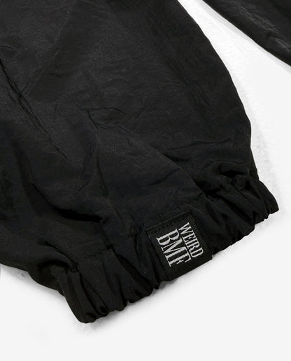 MAD WEIRD CITY Nylon Pants [Black × White]