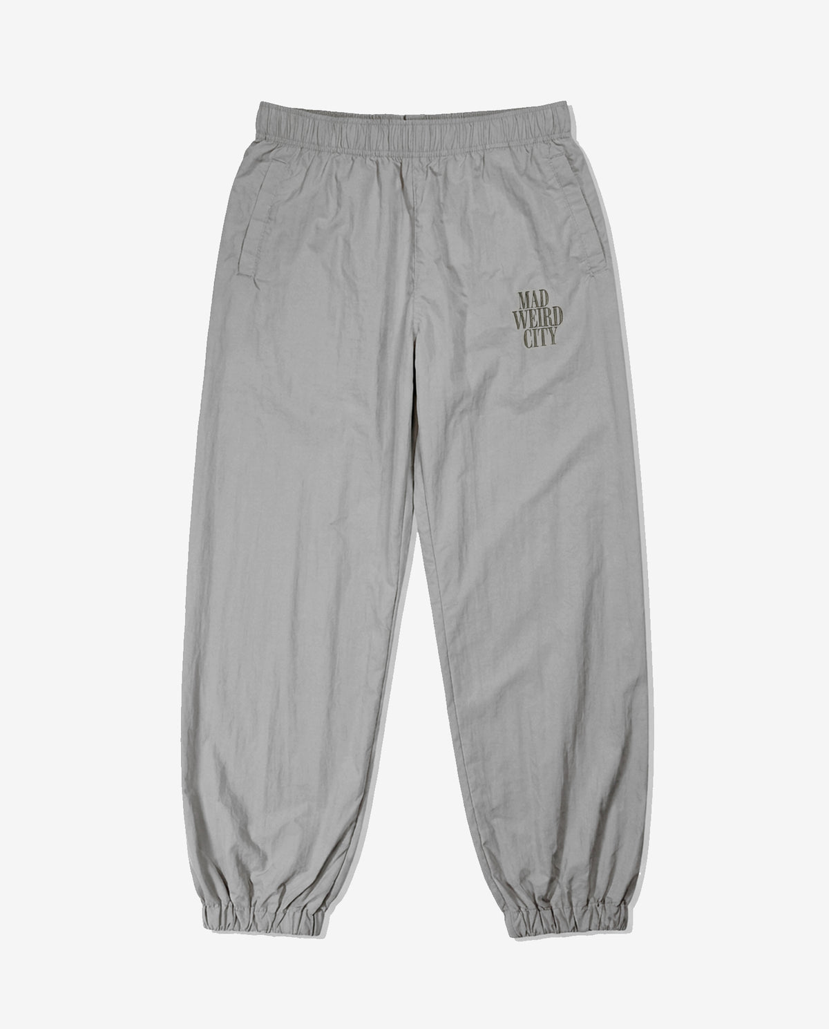 MAD WEIRD CITY Nylon Pants [Gray × Dark Gray]