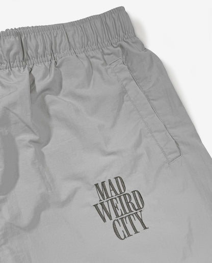 MAD WEIRD CITY Nylon Pants [Gray × Dark Gray]