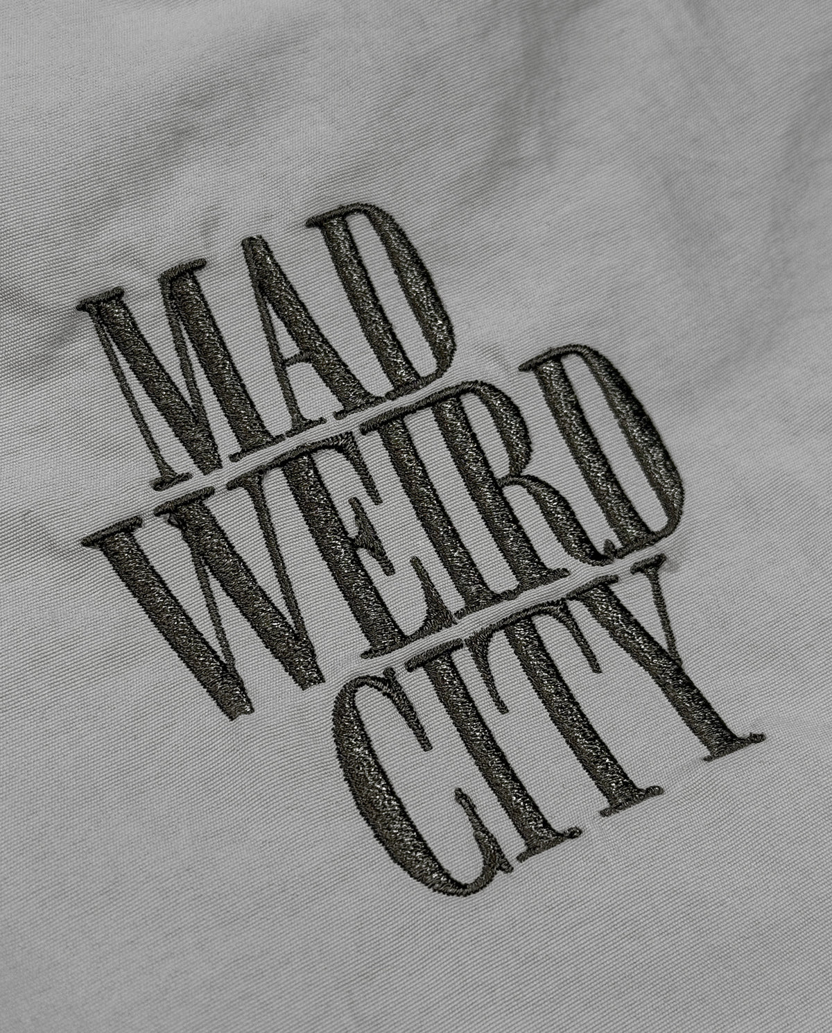 MAD WEIRD CITY Nylon Pants [Gray × Dark Gray]