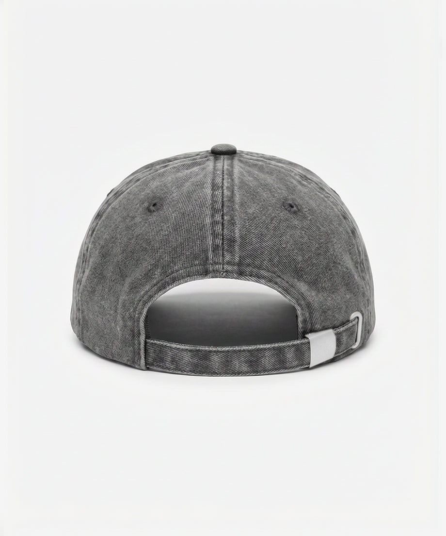 CROSS LOGO Pigment-Dye Dad hat [Black]