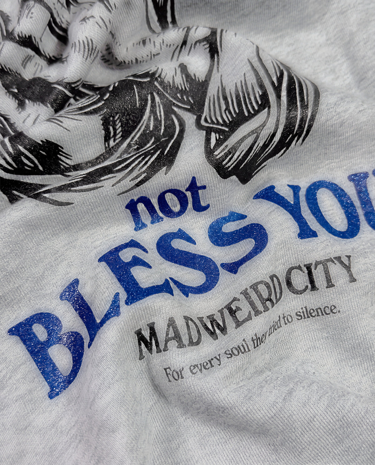 not BLESS YOU Hoodie [Gray]